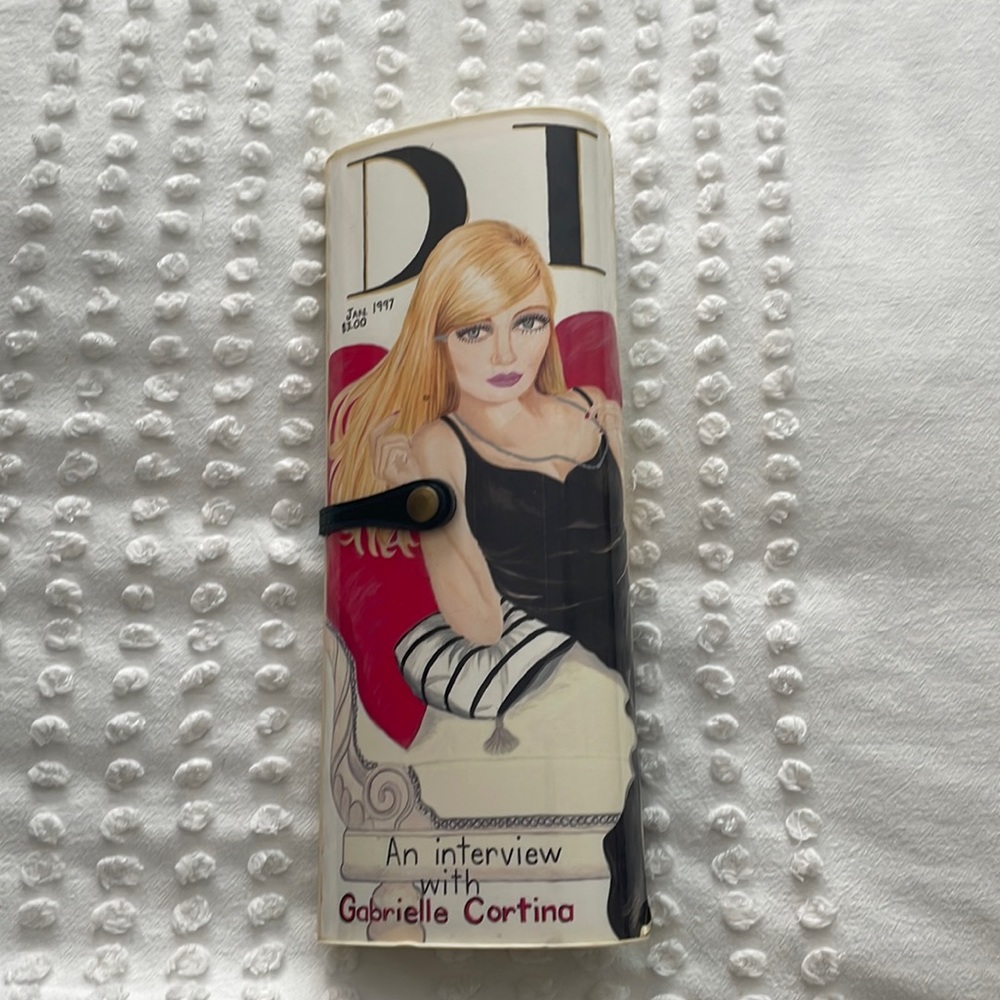 Vintage magazine clutch.